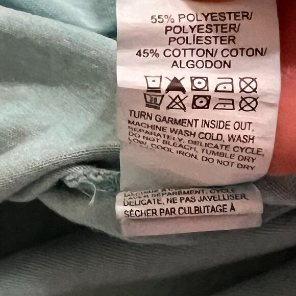 Lucky Brand Shirt Mens S/P Green Venice Burnout V neck Short Sleeves - Picture 8 of 8